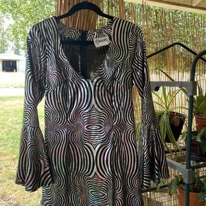 Reflective Psychedelic Charades Dress